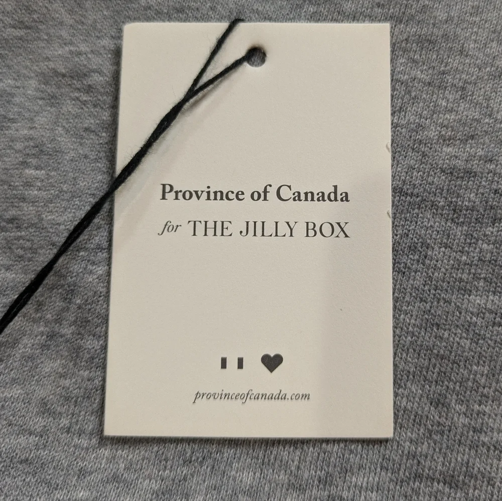 NWT Province of Canada for The Jilly Box grey bonjour pillow case